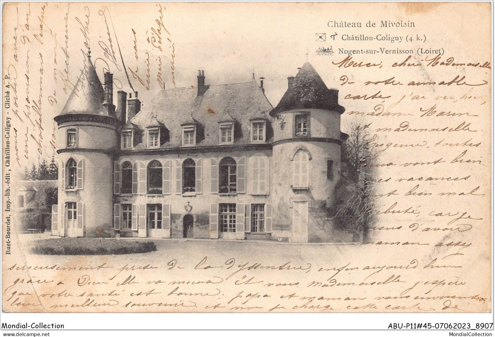 ABUP11-45-1090 - Chateau De Mivoisin - CHATILLON-COLIGNY - Chatillon Coligny