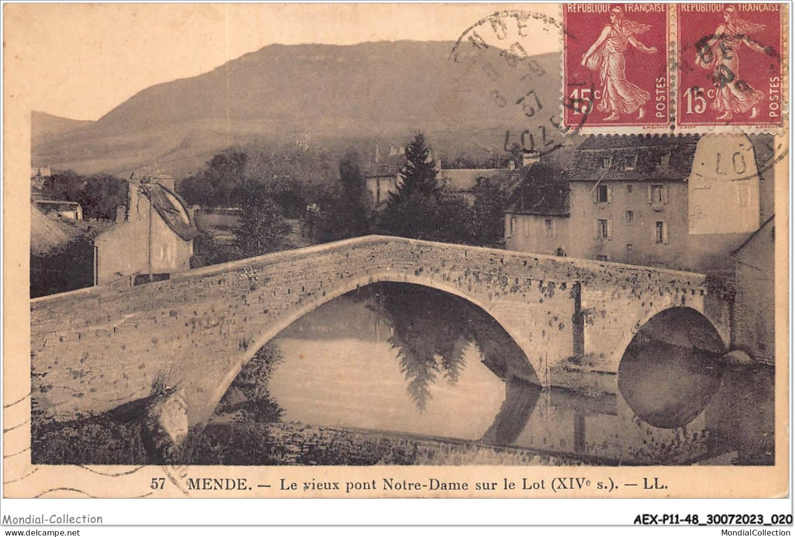 AEXP11-48-1013 - MENDE - Le Vieux Pont Notre-dame Sur Le Lot - XIV E Siècle  - Mende