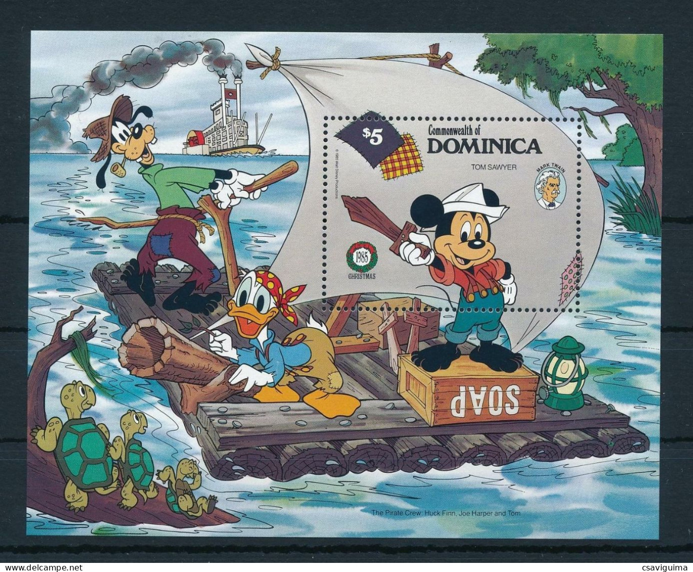 Dominica - 1985 - Disney: Mickey, Tom Sawyer - Yv Bf 103 - Disney