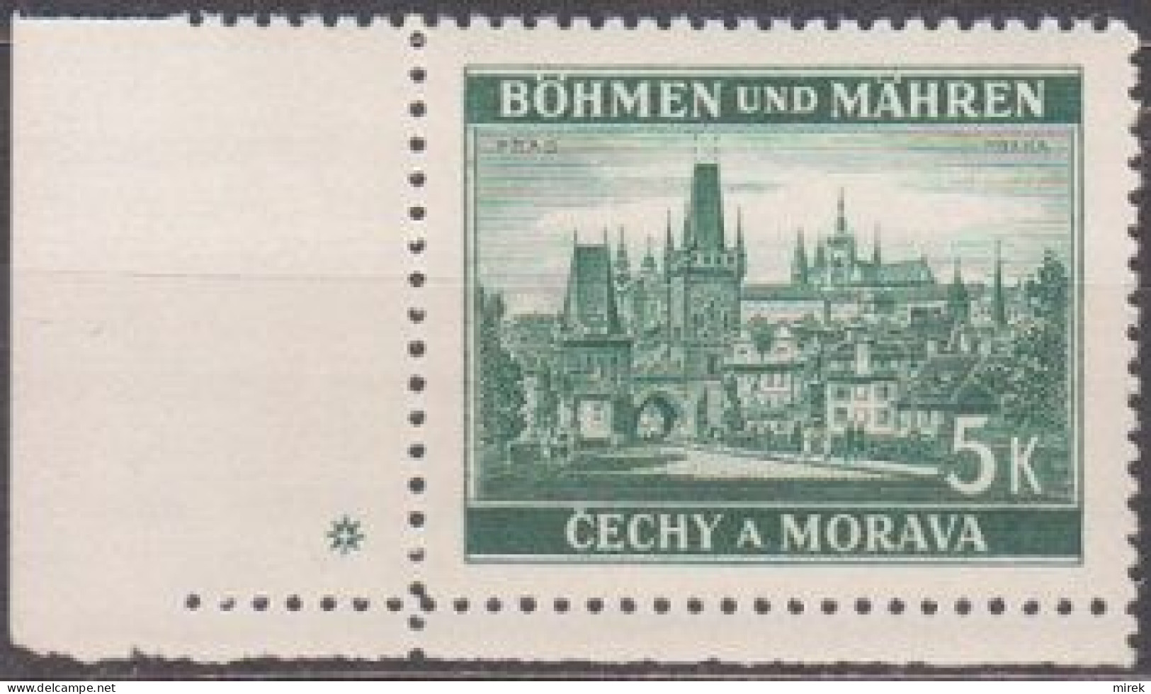047/ Pof. 38; Corner Stamp With Plate Mark + - Ungebraucht