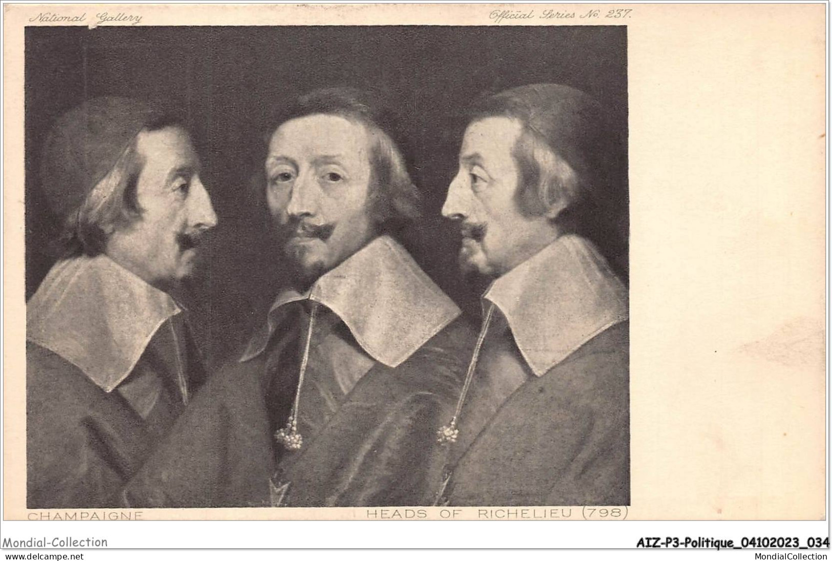 AIZP3-0224 - POLITIQUE - CHAMPAIGNE - HEADS OF RICHELIEU - Personnages