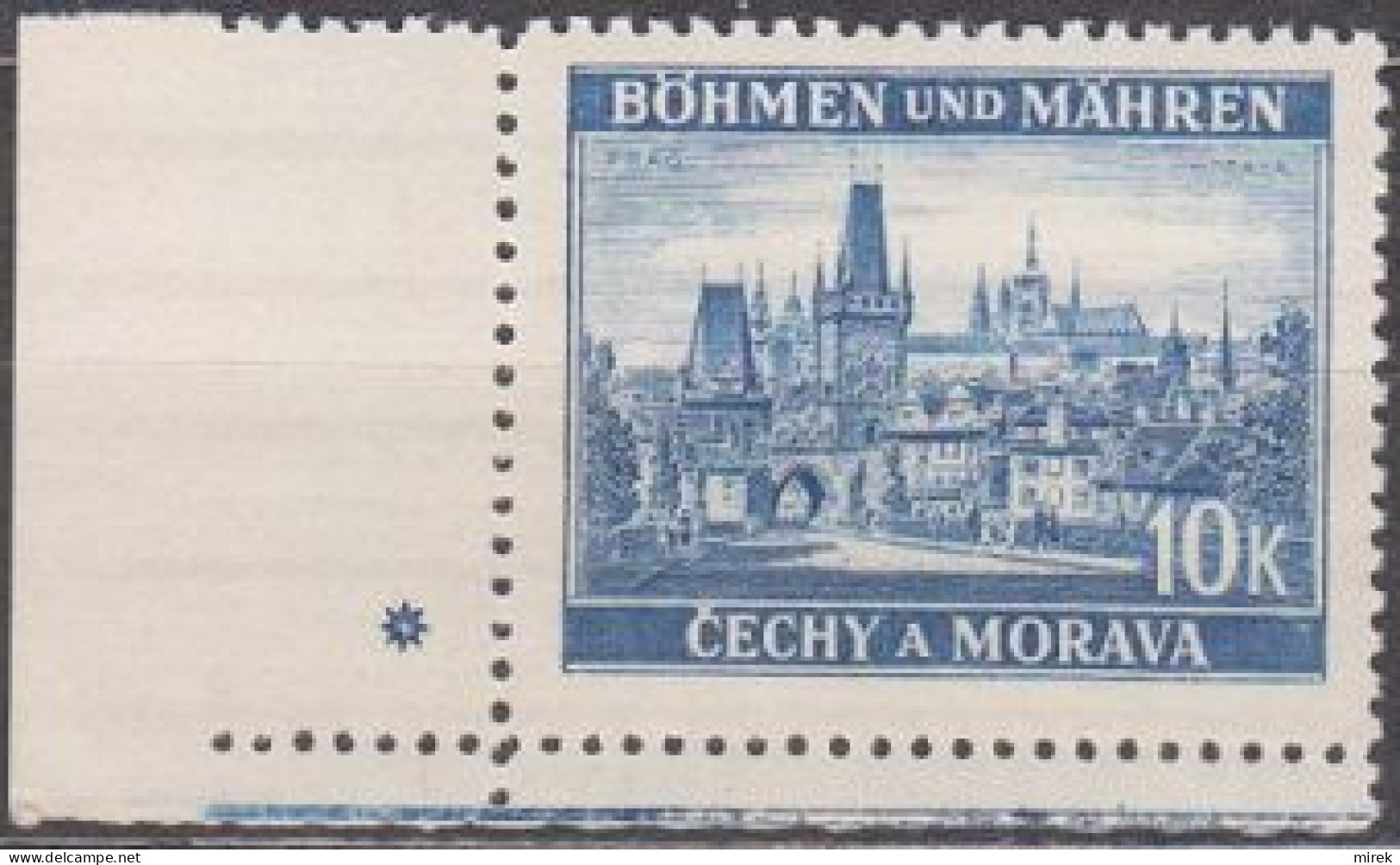 048/ Pof. 39; Corner Stamp With Plate Mark + - Ungebraucht