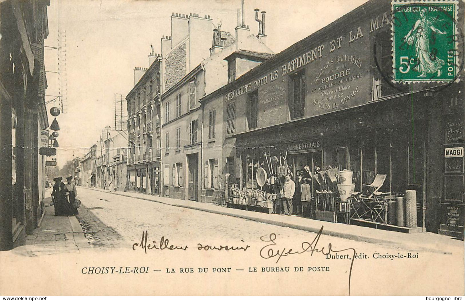 Choisy Le Roi La Rue Du Pont Le Bureau De Poste La Boutique Lengrais - Choisy Le Roi