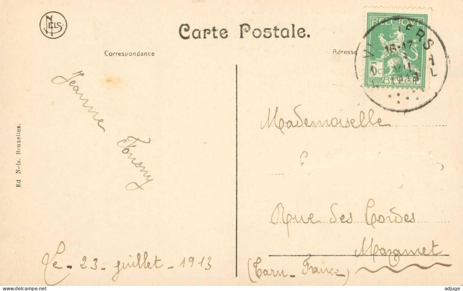 CPA-VERVIERS - Angle Des Rues Du Palais Et Renkin- Oblitération 1913- Edit. Cortenbergh** - Verviers