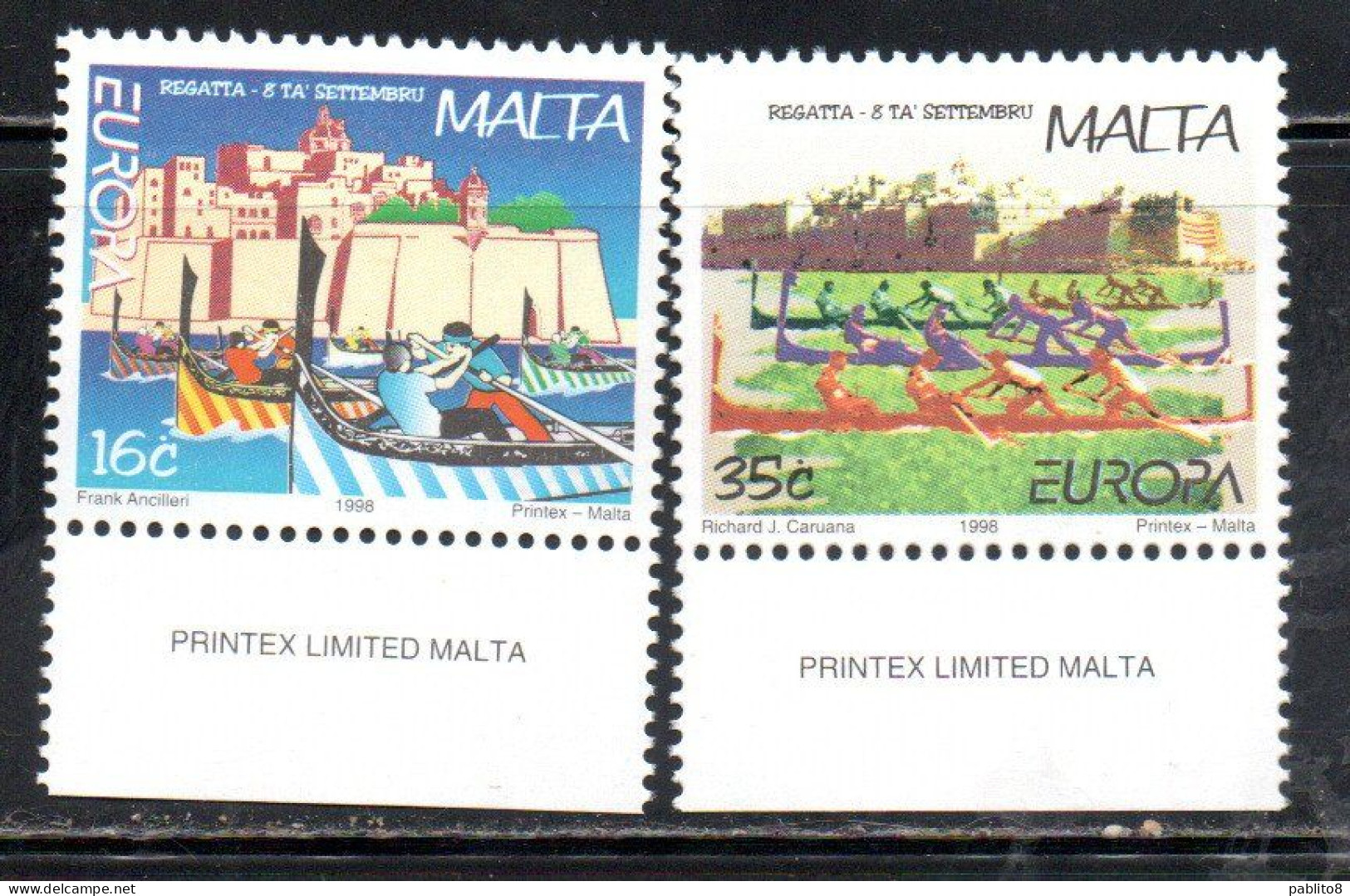 MALTA 1998 EUROPA CEPT NATIONAL FESTIVALS COMPLETE SET SERIE COMPLETA MNH - Malta