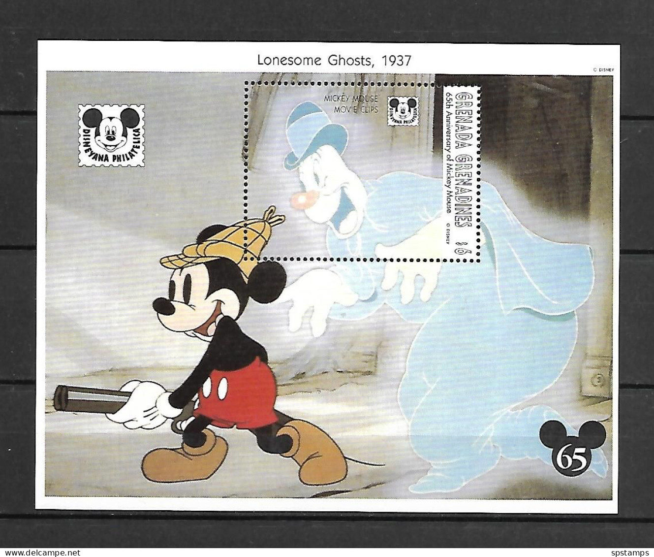Disney Grenada Gr 1993 Lonesome Ghosts MS MNH - Disney