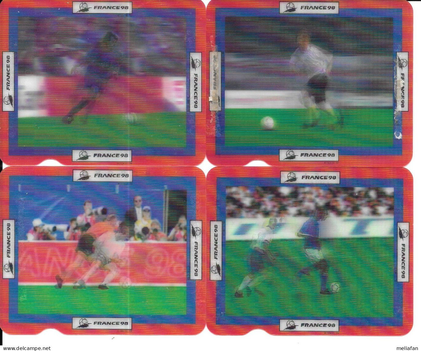 BM23 - IMAGES LENTICULAIRES FRANCE 98 - VIEIRA ZOLA BERGKAMP SCHOLES PINTO BEBETO SHERINGHAM KAHWAJI - Altri & Non Classificati