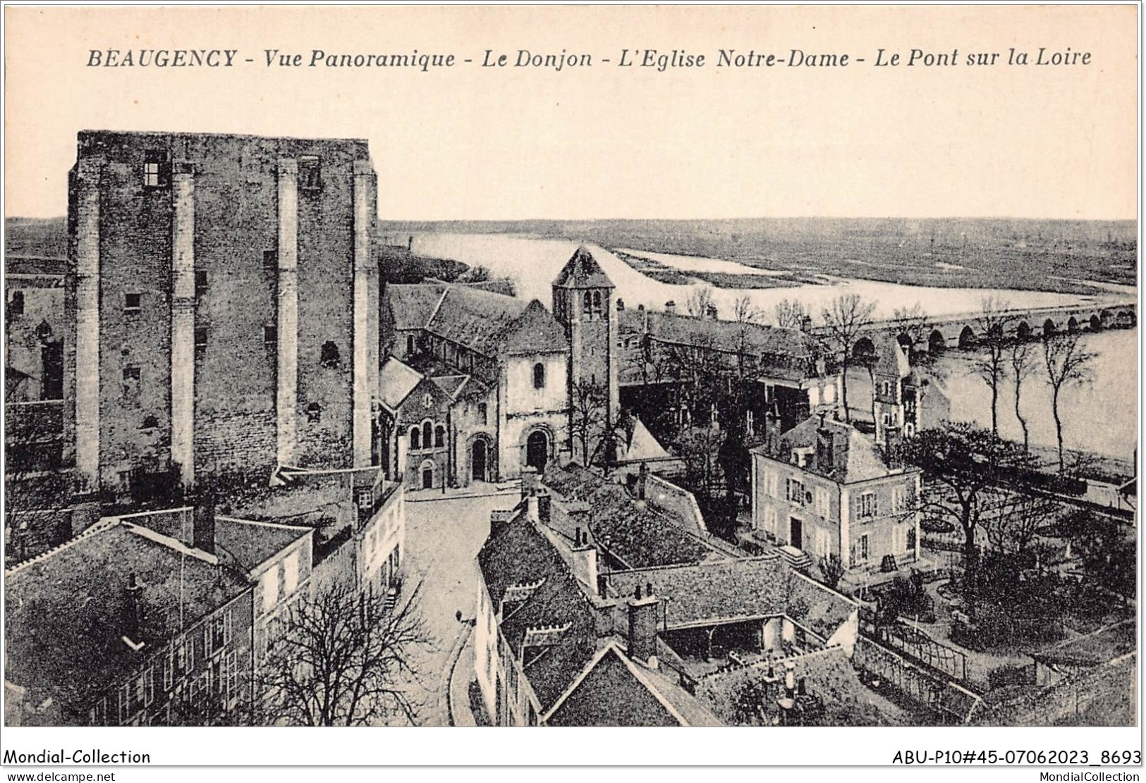 ABUP10-45-0983 - BEAUGENCY - Vue Panoramique - Le Donjon - L'Eglise Notre-Dame - Le Pont Sur La Loire - Beaugency