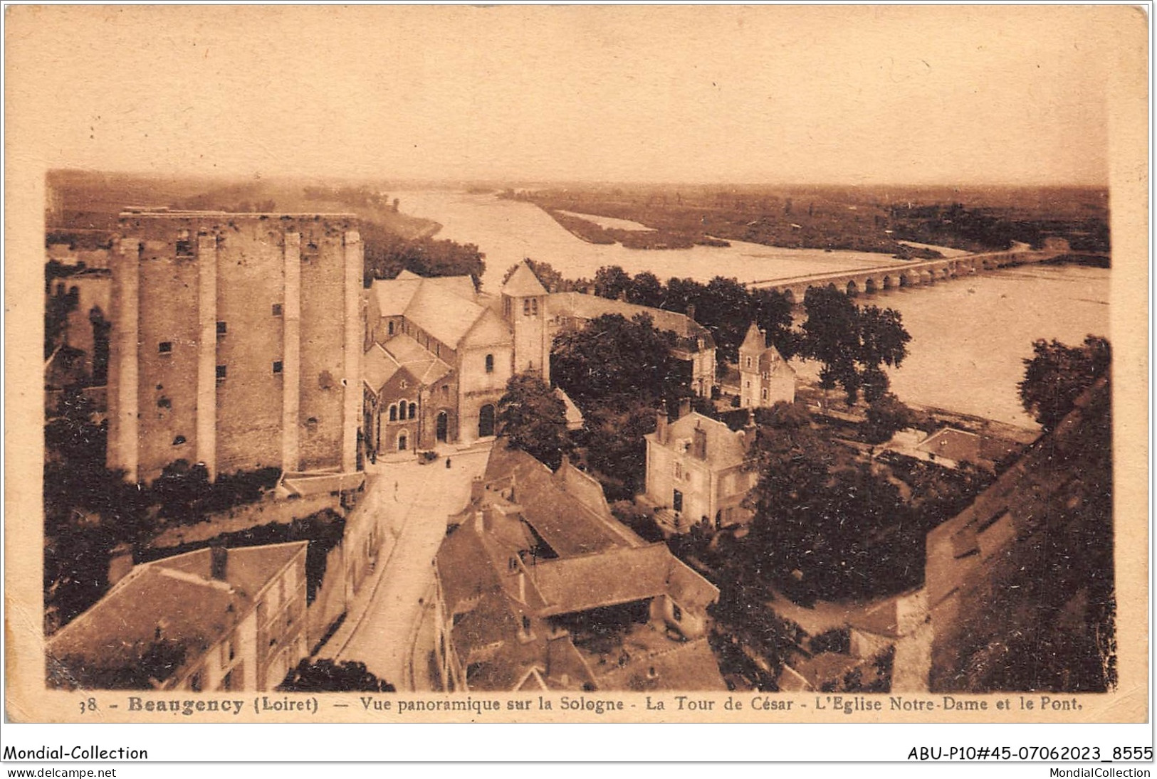 ABUP10-45-0914 - BEAUGENCY - Vue Panoramique Sur La Sologne - La Tour De Cesar - L'Eglise Notre-Dame Et Le Pont - Beaugency