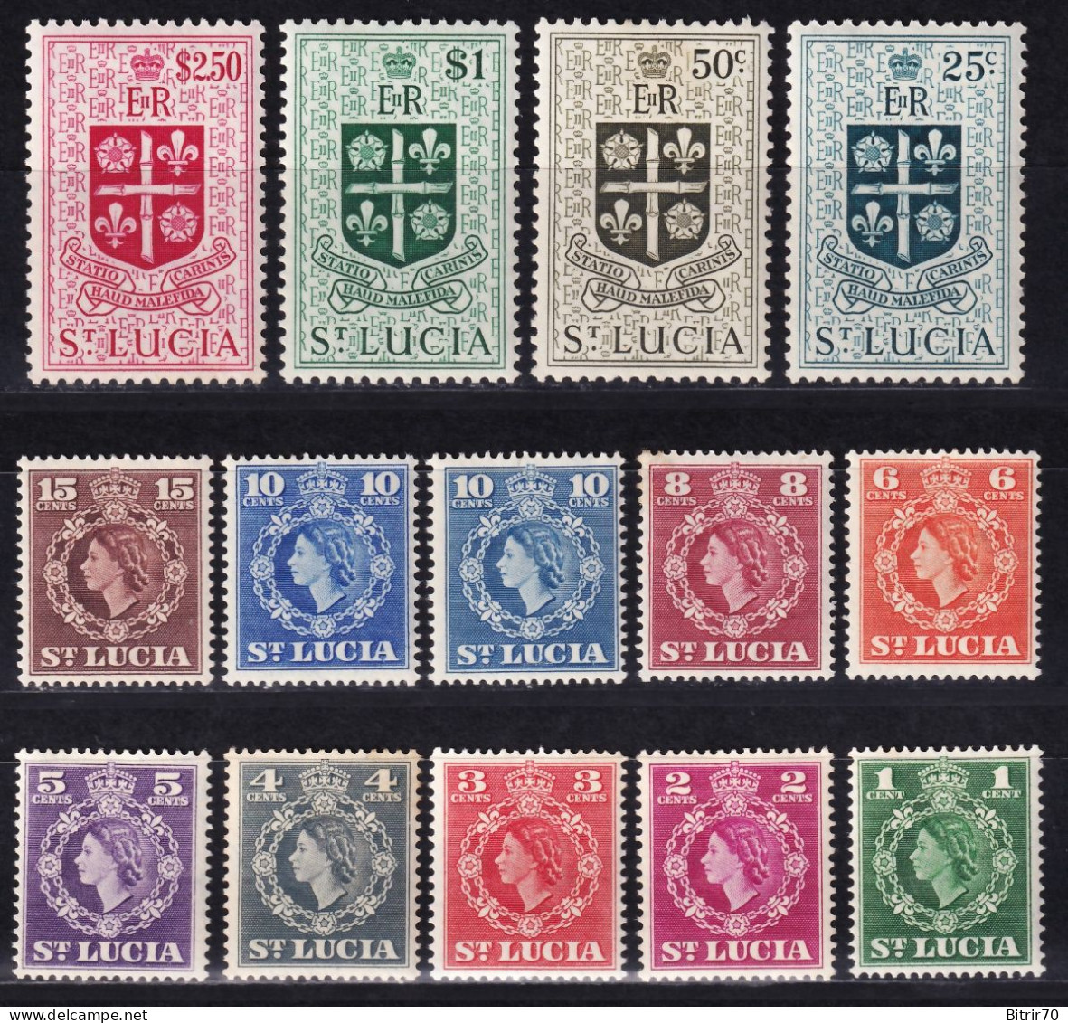 St. Lucia. 1949  Y&T. 133 / 146,  MH. - St.Lucia (...-1978)