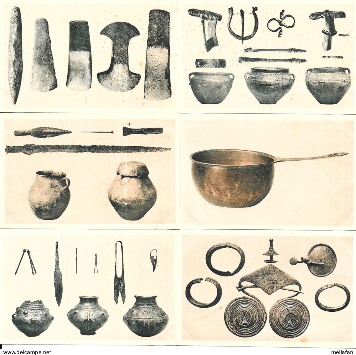 DF09 - SERIE COMPLETE CHROMOS STUHR - AUS HAMBURGS VORGESCHICHTE - ARTEFACTS ARCHELOGIQUES - Otros & Sin Clasificación