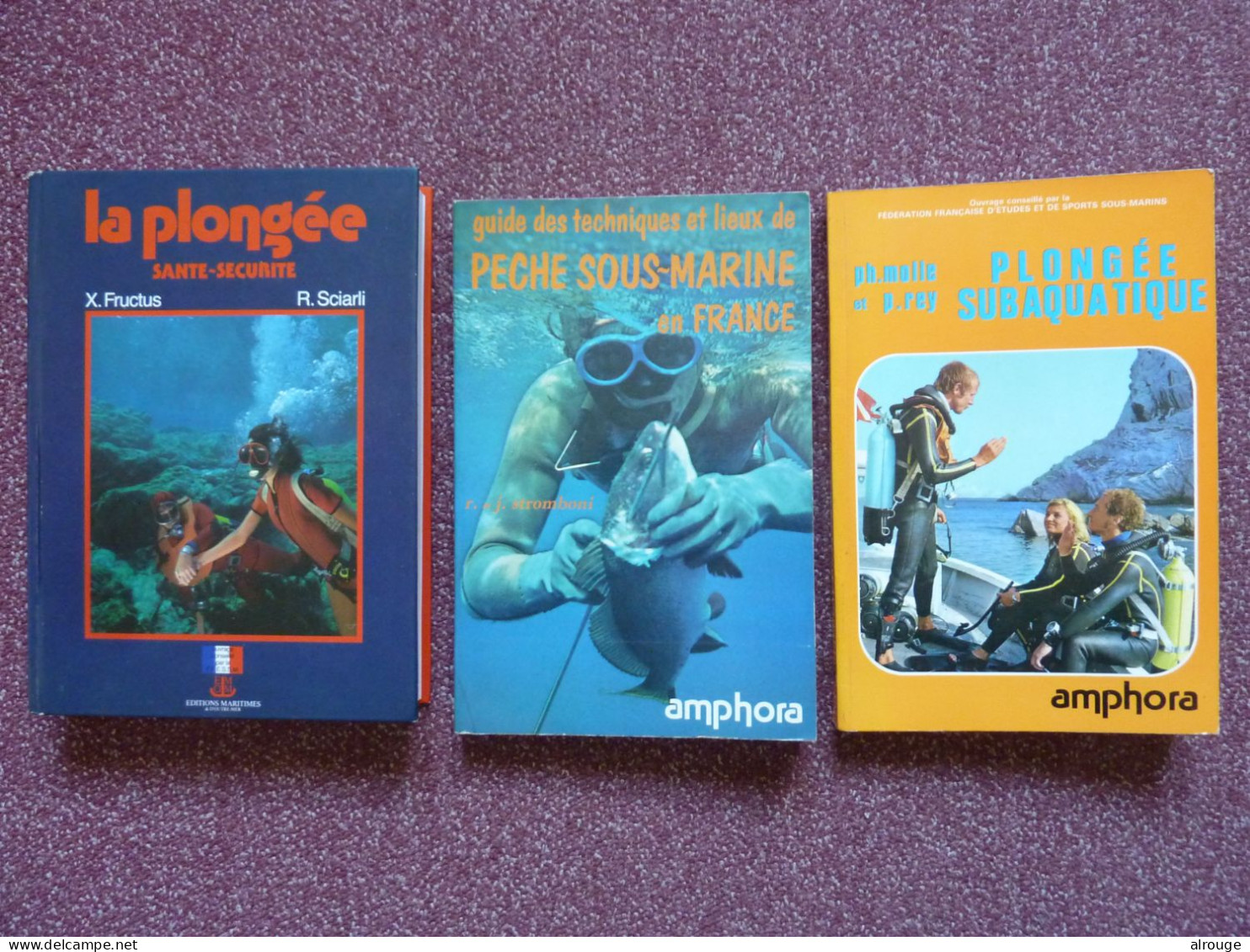 Lot De 3 Livres Sur La Pongée Sous-Marine, L'ensemble En Très Bon état - Sport