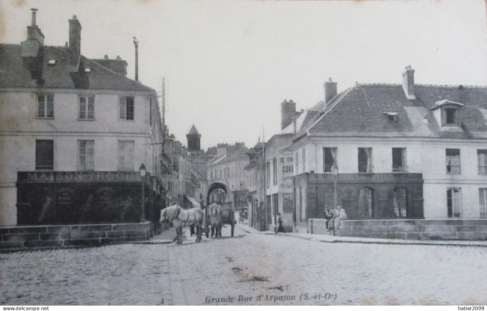 ARPAJON - La Grande Rue - Animation Avec Attelage - Arpajon