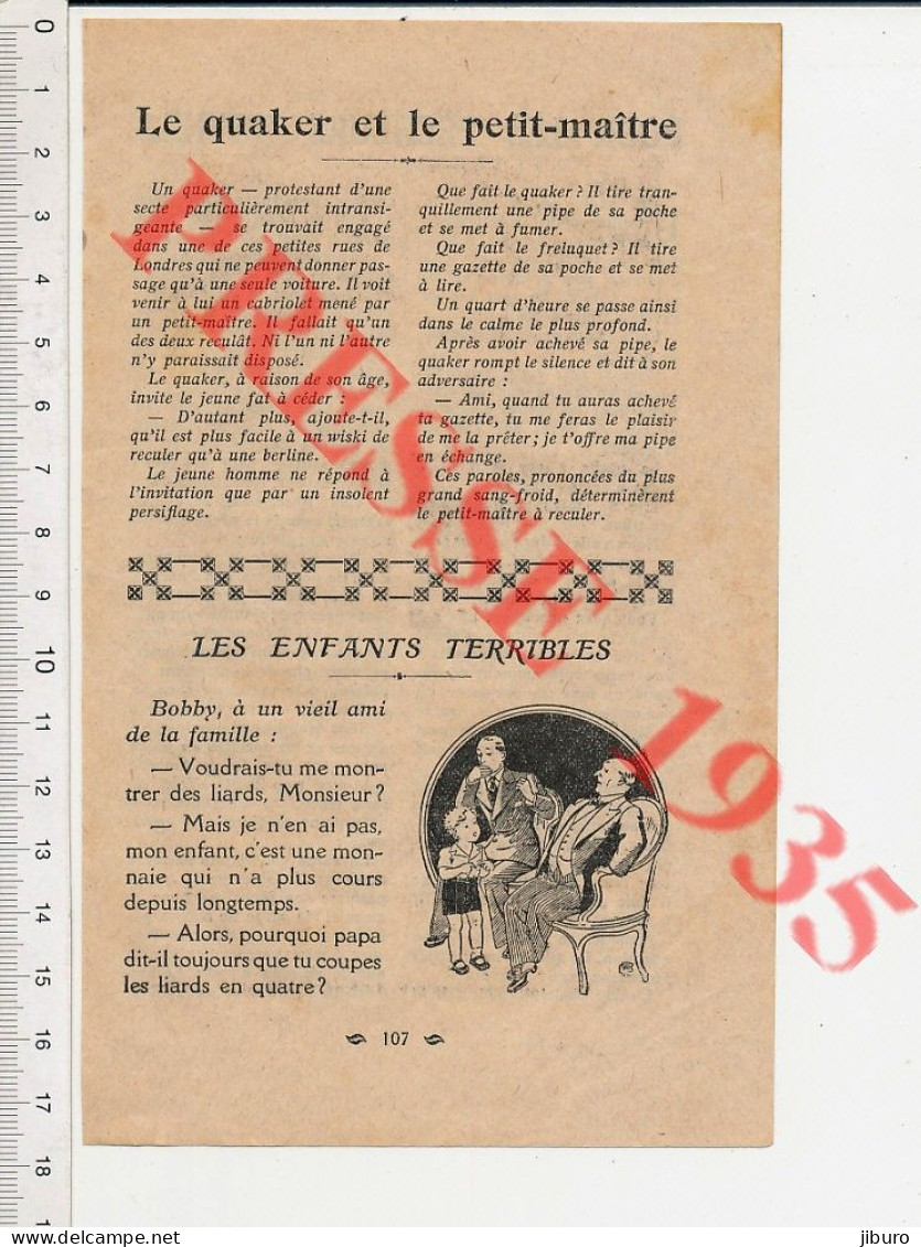 Humour 1935 Expression Couper Les Liards En Quatre Thème Avarice Homme Avare - Ohne Zuordnung