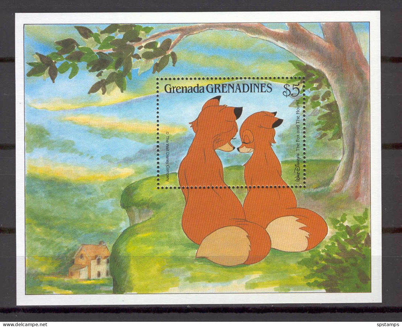 Disney Grenada Gr 1988 The Fox And The Hound MS MNH - Disney