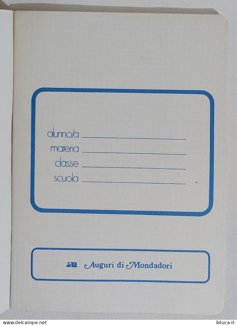69706 Quaderno Scolastico A Quadretti - Capitan Futuro - By Mondadori - NUOVO - Collections