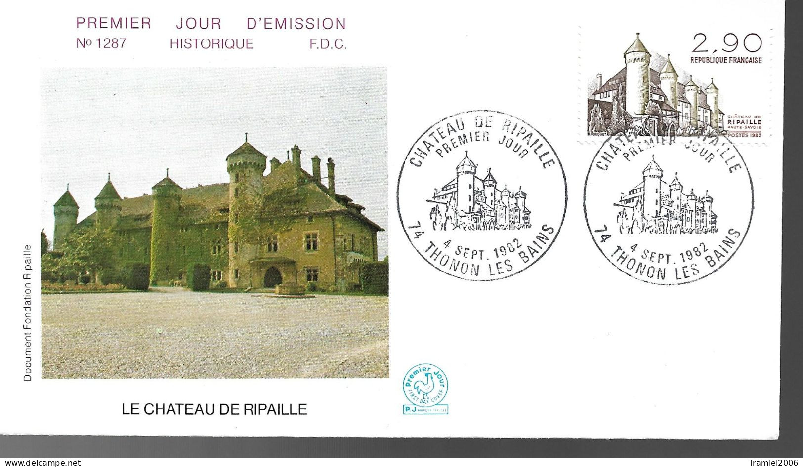 FRANCE 1982 - YT 2232 - Château De Ripaille - Haute-Savoie - 04.09.1982 - 1980-1989