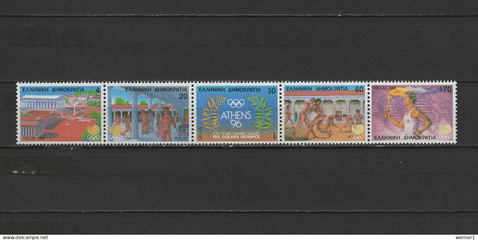 Greece 1988 Olympic Games Seoul Strip Of 5 MNH - Summer 1988: Seoul