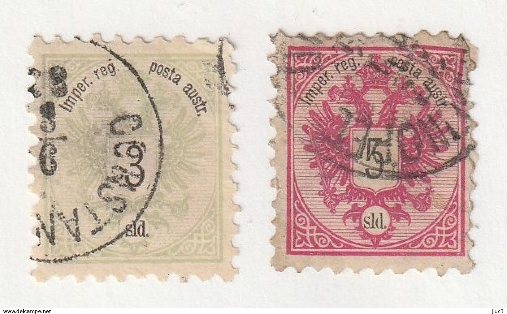 ZAutO9+10 - RARE - AUTRICHE  Levant  Autrichien  --  Les  2  Anciens  TIMBRES  N° 9 + 10 (Scott)  Used - Levante-Marken