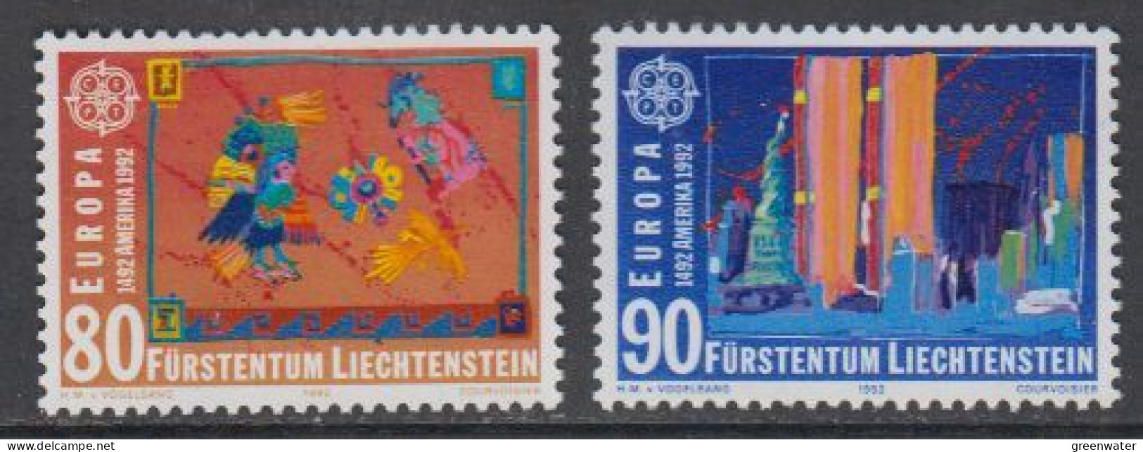 Europa Cept 1992 Liechtenstein 2v ** Mnh (59609) - 1992