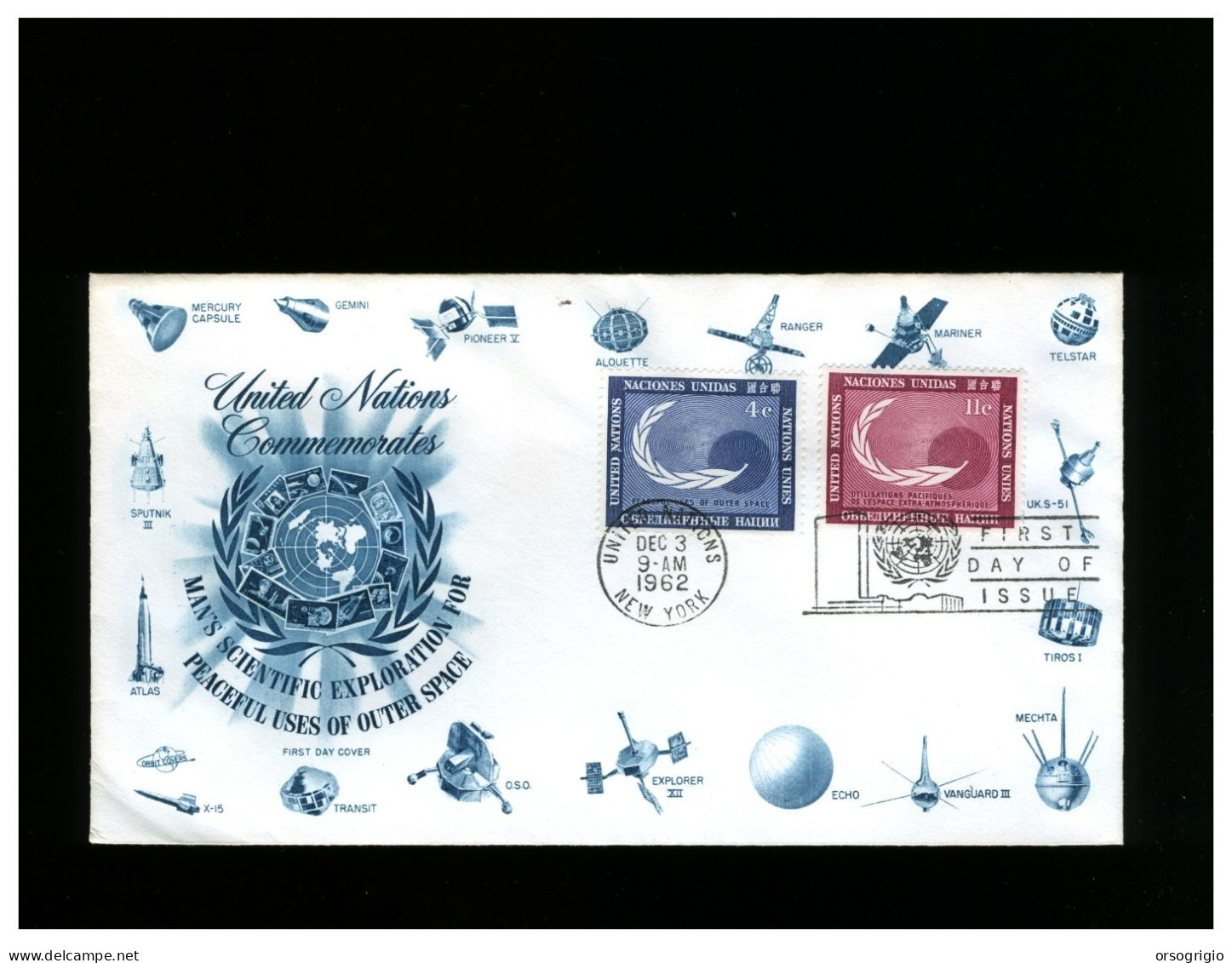 ONU - NAZIONI UNITE - FDC 1962 - Storia Postale