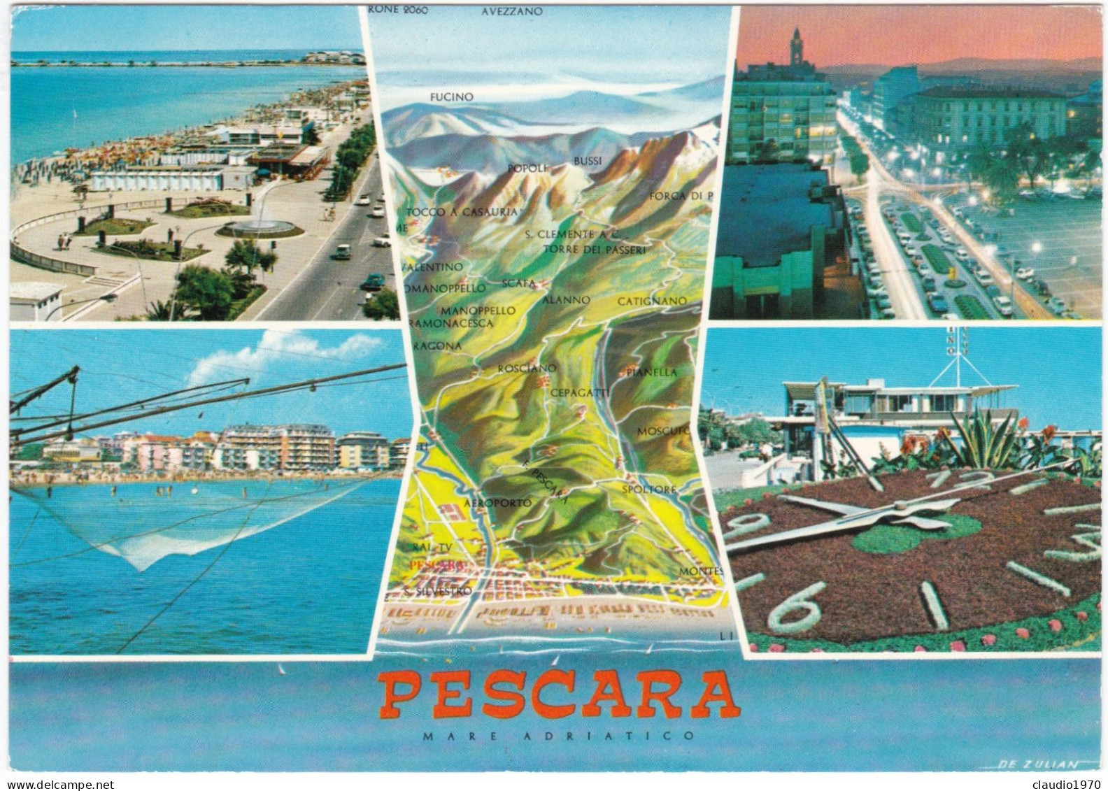 PESCARA - CARTOLINA  - ANNULLO DI MOENA (TN) -1977 - Pescara