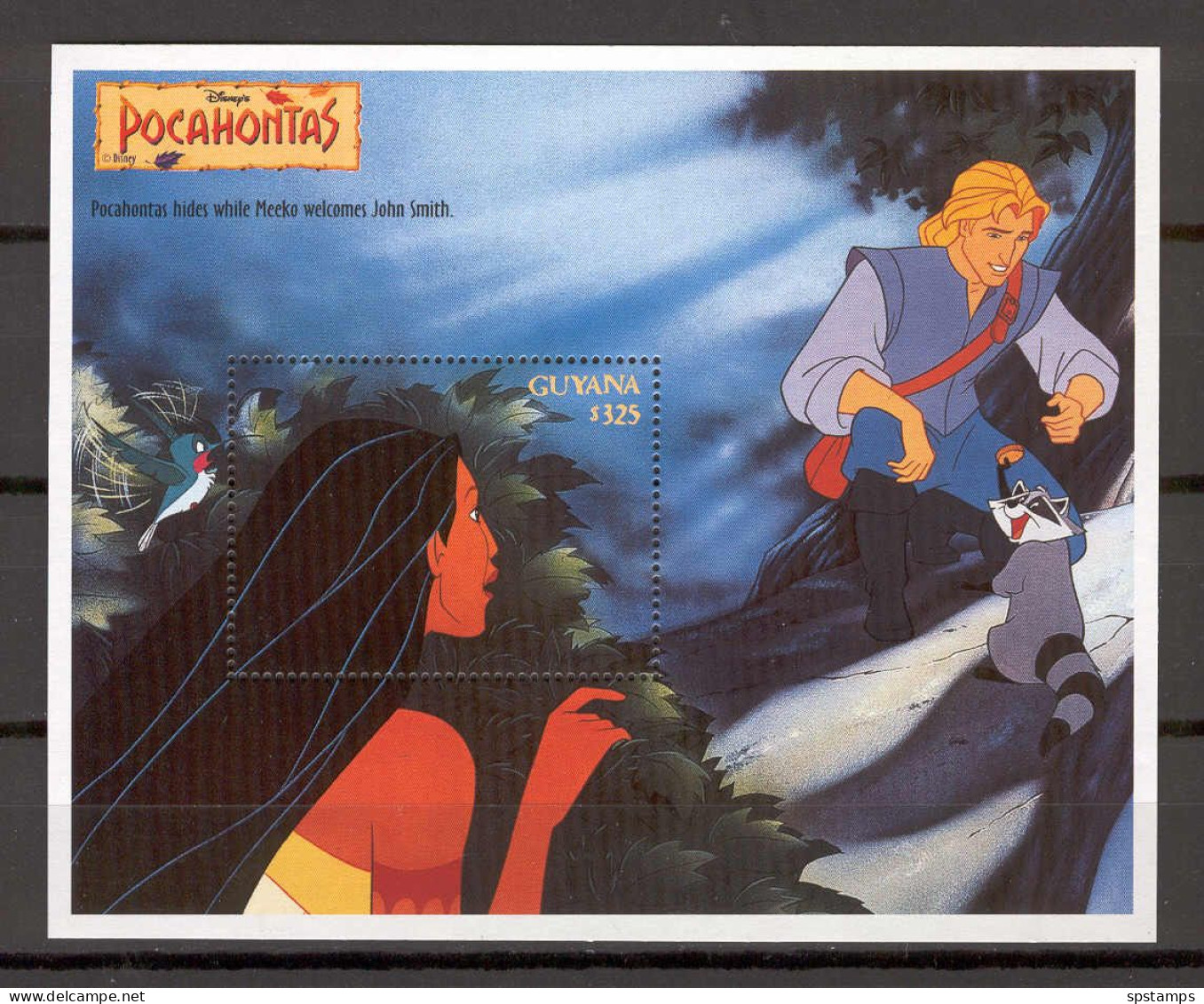 Disney Guyana 1995 Pocahontas MS #2 MNH - Disney