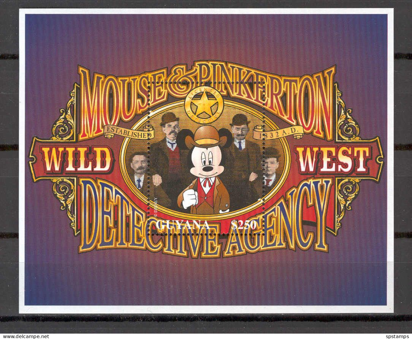 Disney Guyana 1996 Micky - Wild West MS MNH - Disney