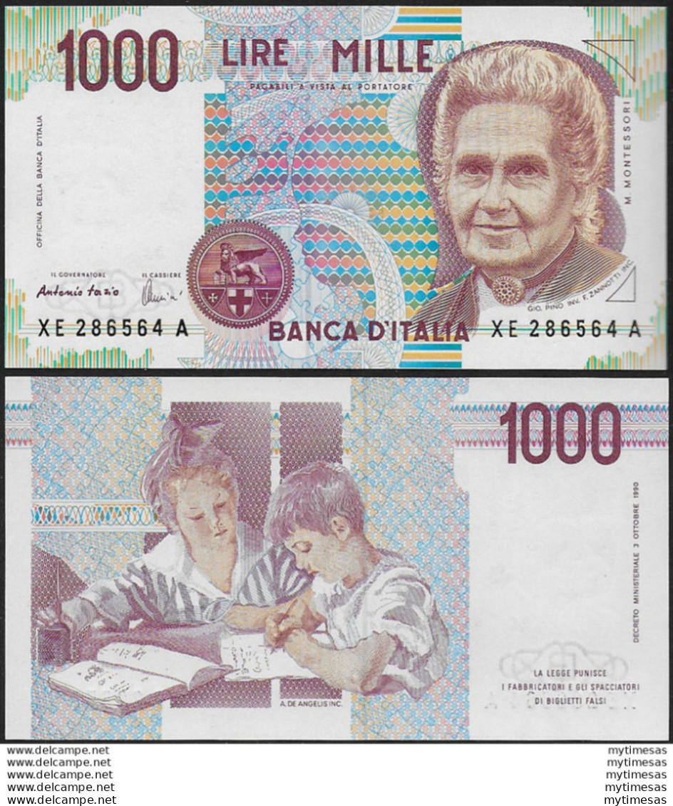 1997 Italia Lire 1.000 Maria Montessori FDS Rif BI 58Ea Gigante - Sonstige & Ohne Zuordnung