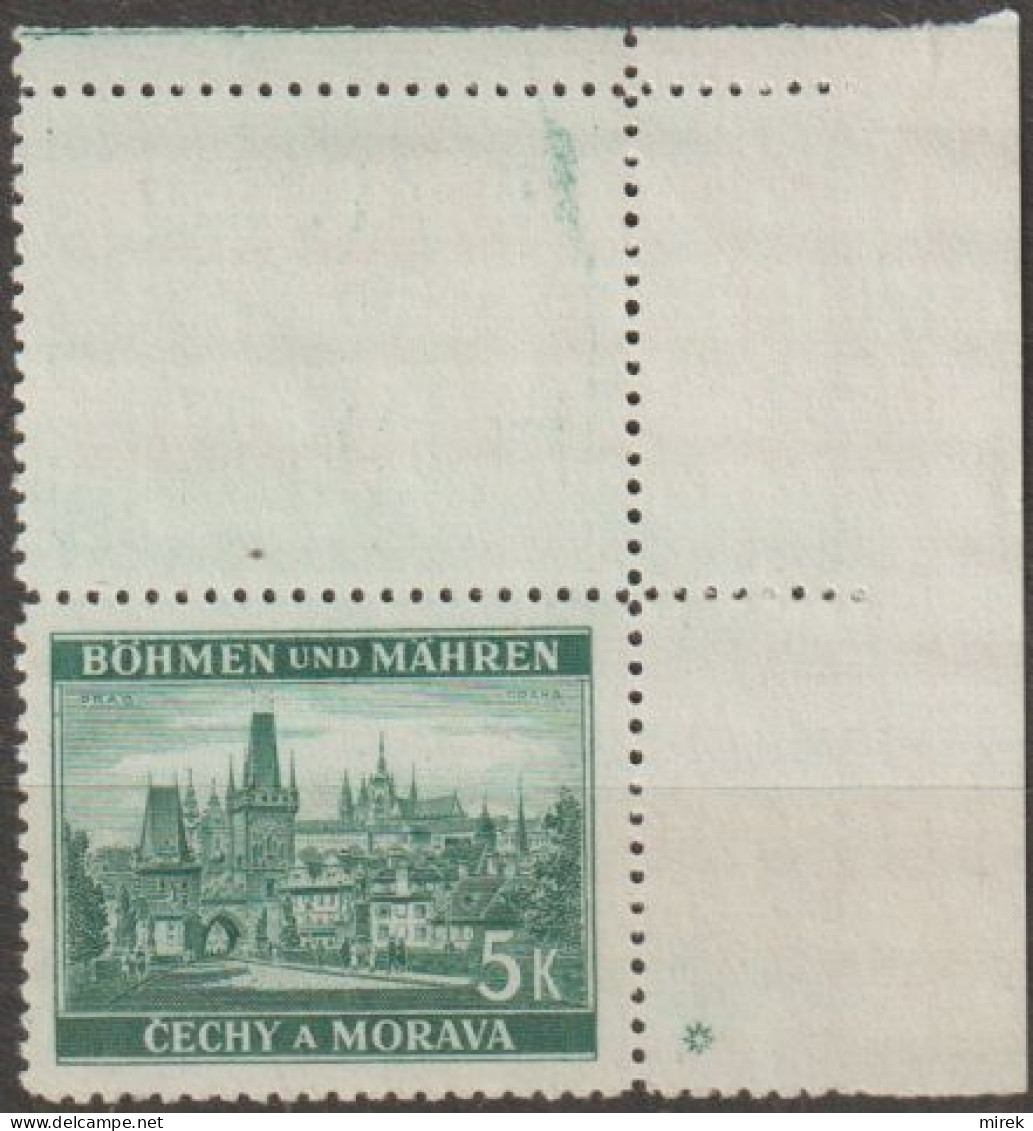 061/ Pof. 38; Corner Stamp With Coupon, Plate Mark * - Neufs