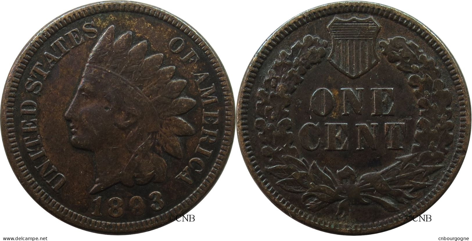 États-Unis - 1 Cent Indian Head 1893 - TTB/XF45 - Mon4684 - 1859-1909: Indian Head