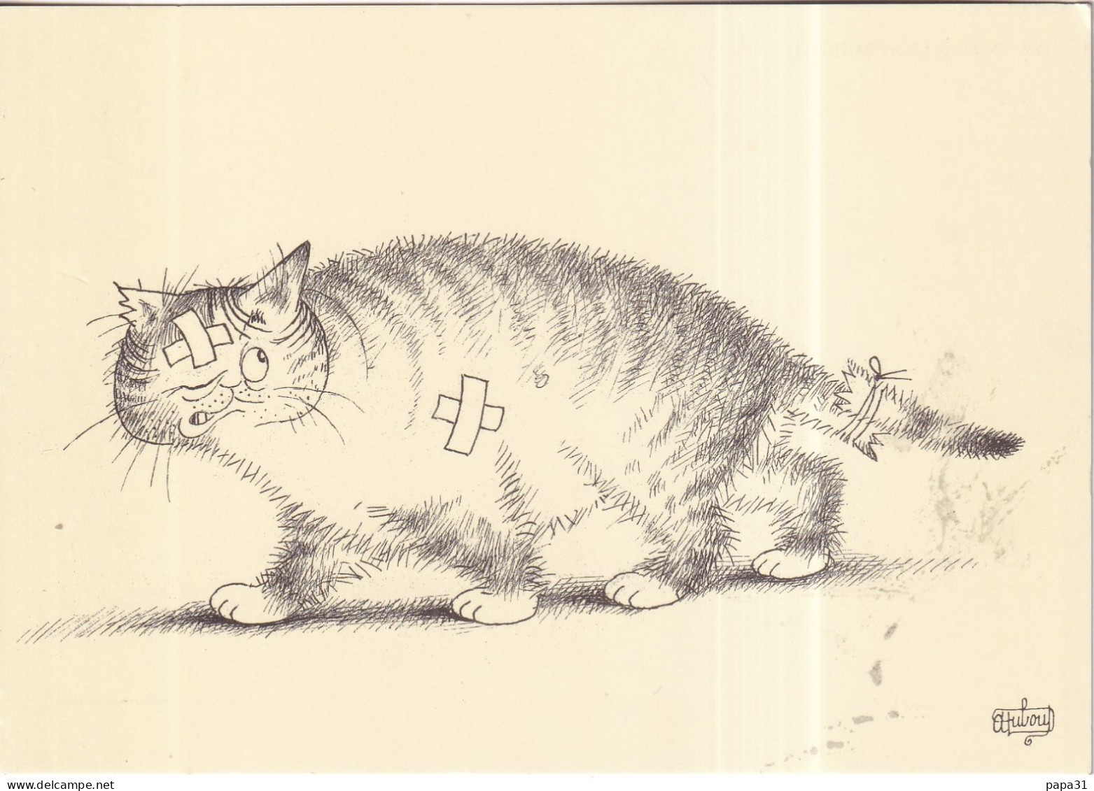 Chat Dessin D'Albert DUBOUT  N° D 9 - Dubout