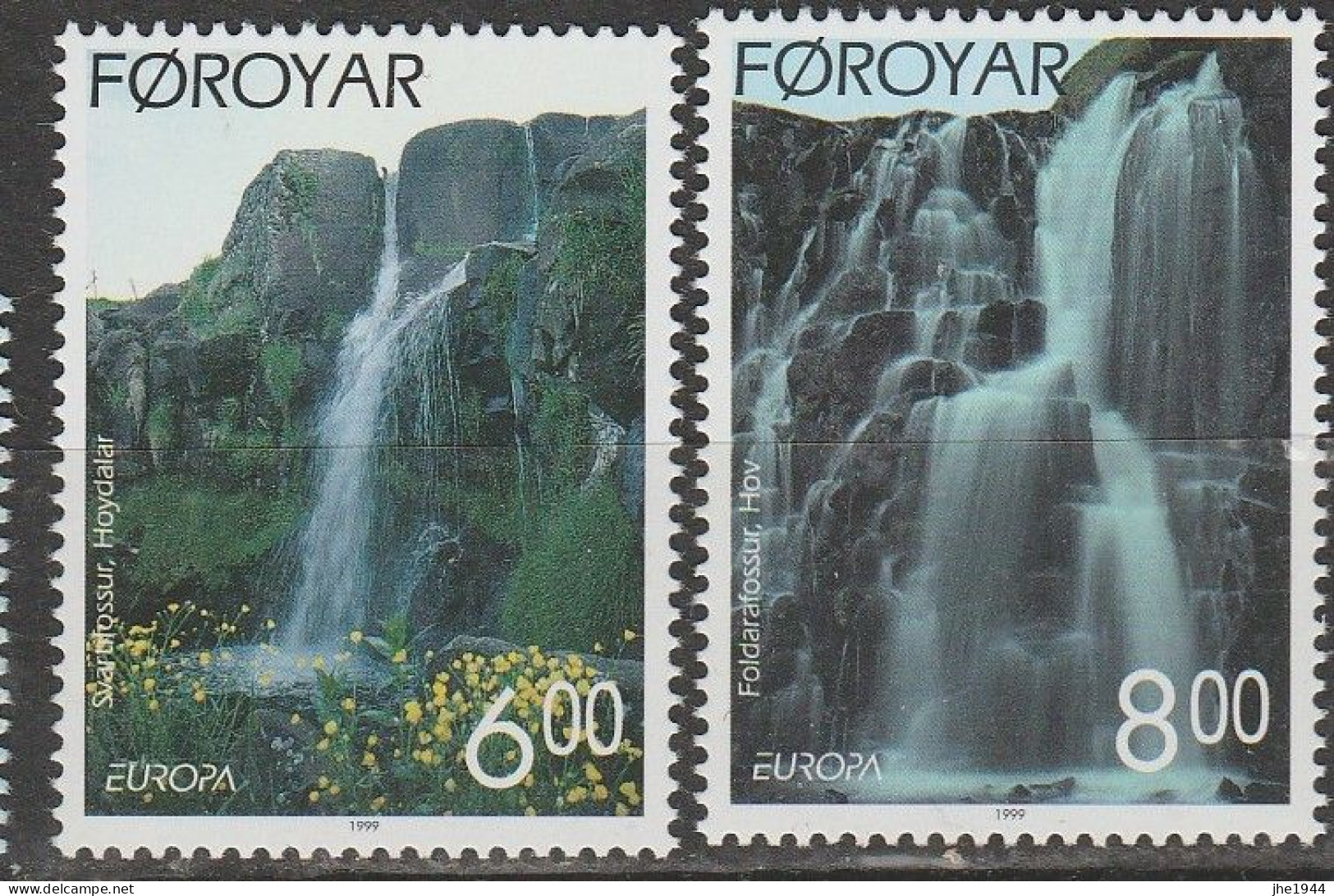 Feroe Europa 1999 N° 350/ 351 ** Reserves Et Parcs - 1999