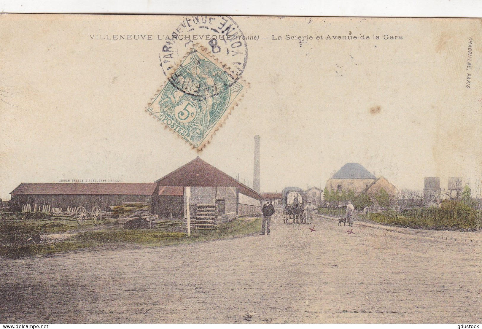 Yonne - Villeneuve-l'Archevêque - La Scierie Et Avenue De La Gare - Villeneuve-l'Archevêque