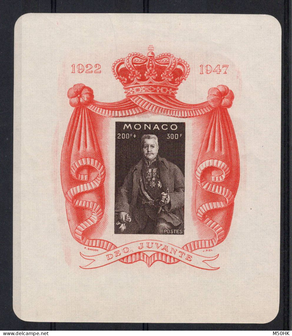 MONACO - YV BF 2 N* MH Prince Louis Cote 30 Euros - Blocks & Sheetlets