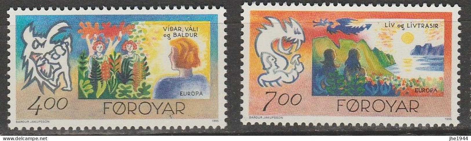 Feroe Europa 1995 N° 272 Et 273 ** Paix Et Liberté - 1995