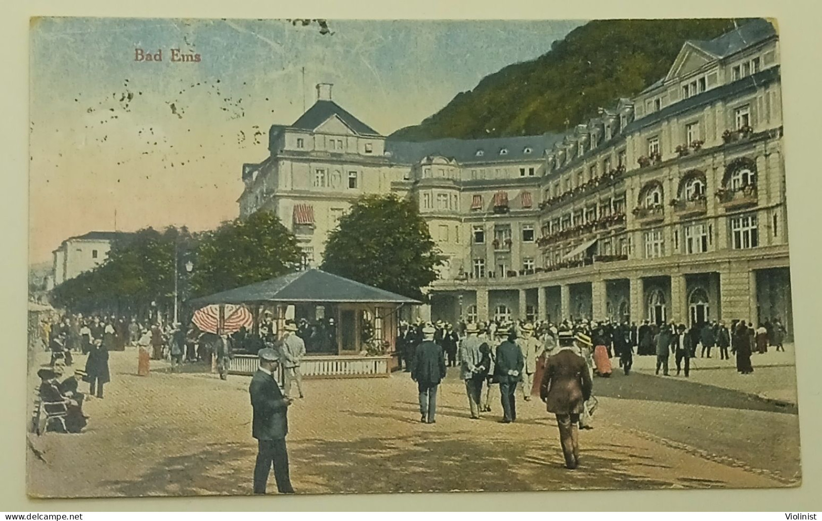 Germany-BAD EMS-Frühpromenade Am Brunnen-postcard Sent In 1922. - Bad Ems