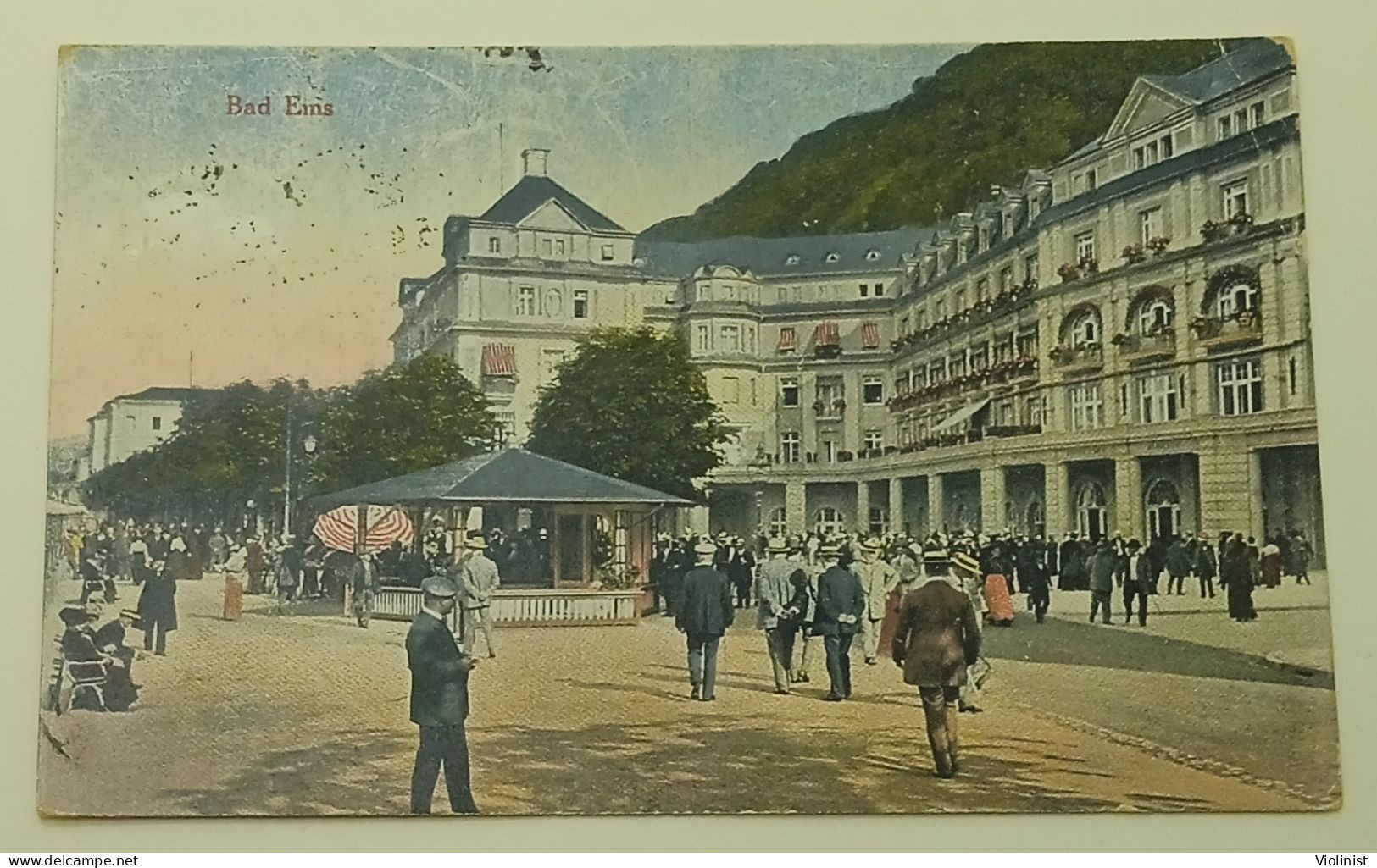 Germany-BAD EMS-Frühpromenade Am Brunnen-postcard Sent In 1922. - Bad Ems