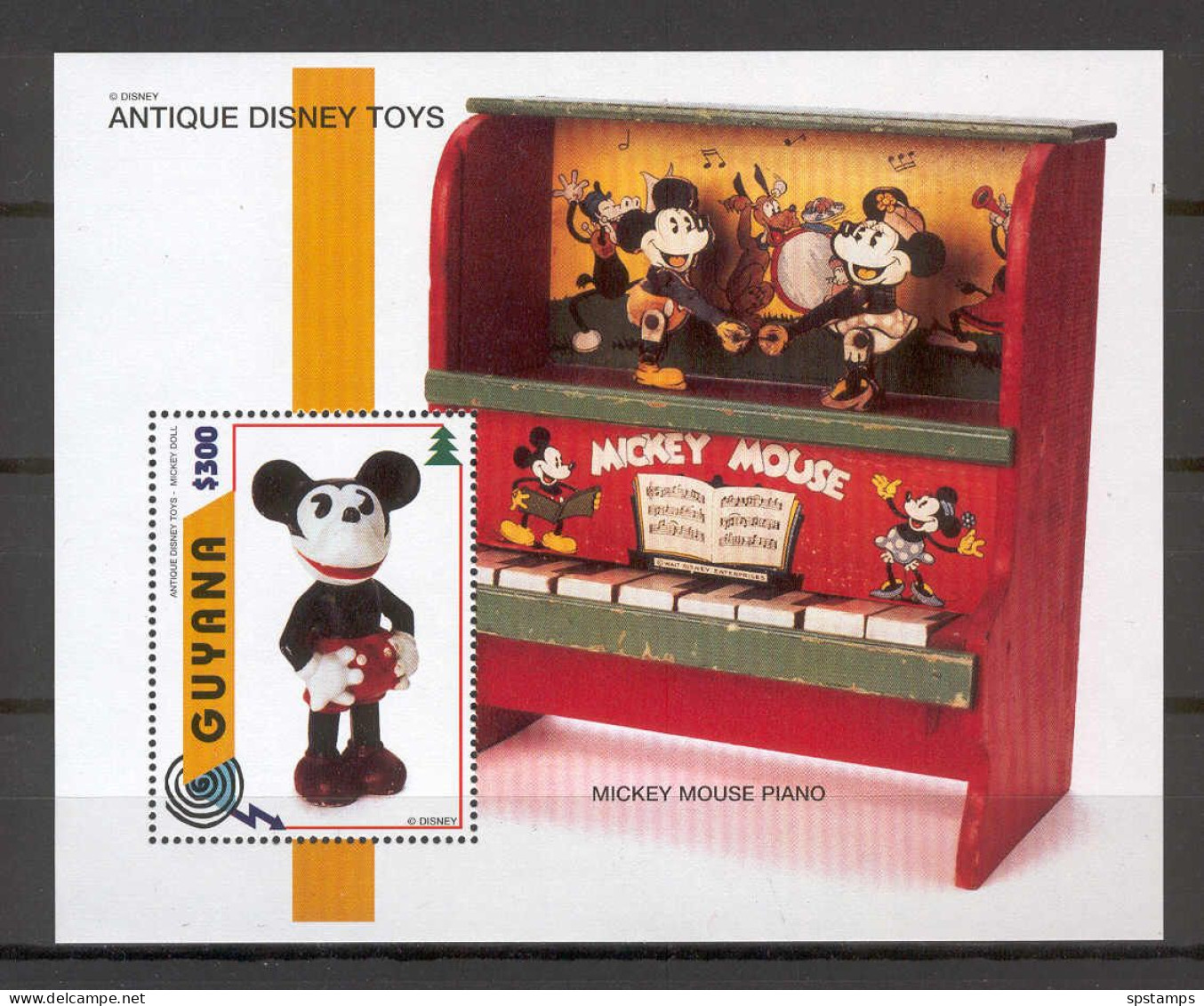 Disney Guyana 1996 Mickey Mouse Piano MS MNH - Disney