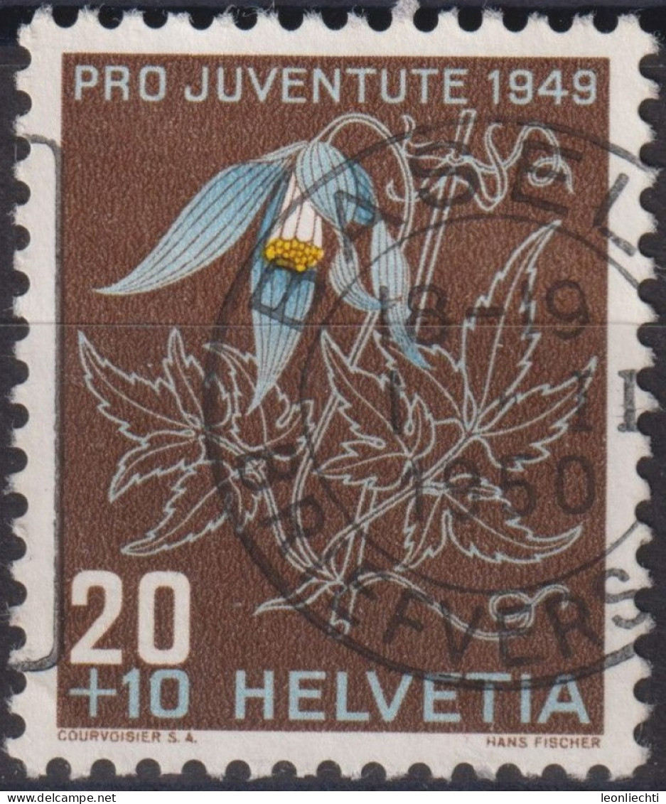 1949 Schweiz > Pro Juventute ° Mi:CH 543, Yt:CH 495, Zum:CH J131, Alpenrebe - Used Stamps