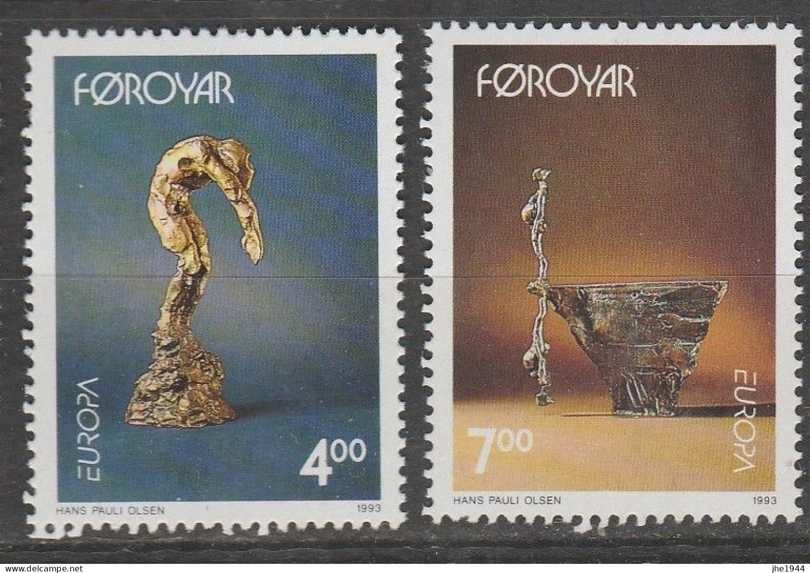 Feroe Europa 1993 N° 240/ 241 ** Art Contemporain - 1993