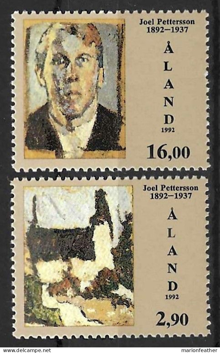 ALAND...." 1992.."....JOEL PETTERSON.......SET OF 2..........MNH..... - Aland