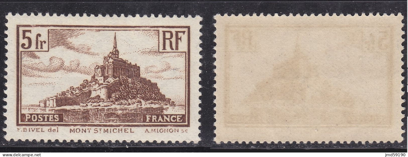 FRANCE Timbre N° 260 Neuf **, 5Fr  Mont SAINT MICHEL Type II - Gebruikt