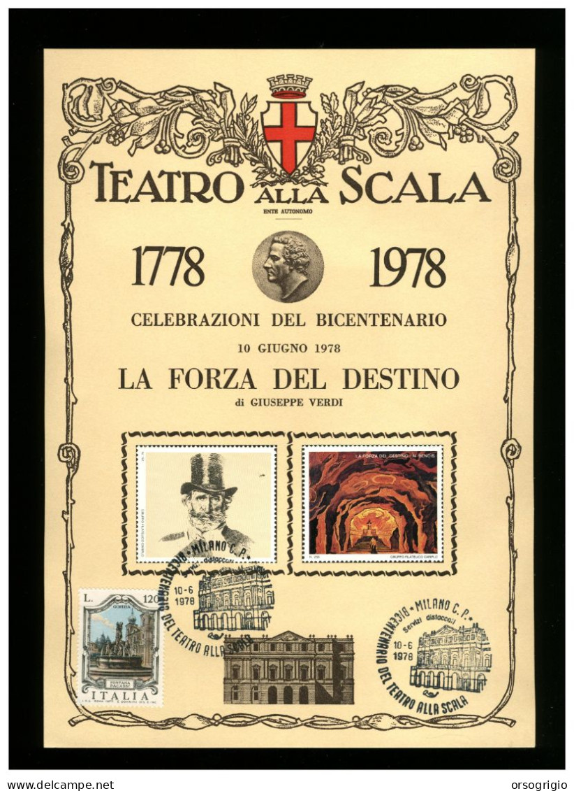 ITALIA - MILANO - TEATRO ALLA SCALA - Stagione 1978 Del BICENTENARIO - LA FORZA DEL DESTINO - Teatro