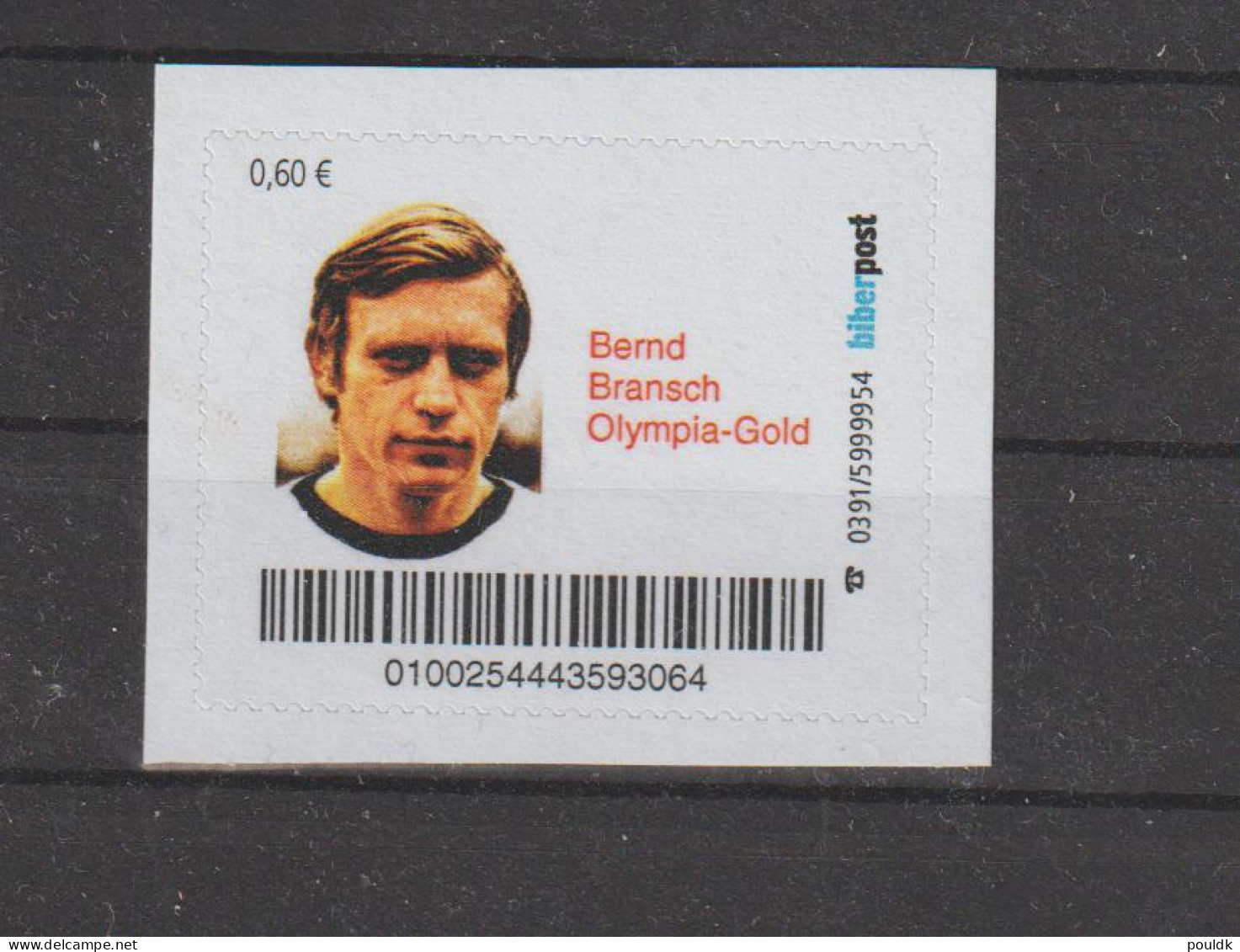 Bernd Bransch, DDR National Football Player - Biberpost Private Post Selfadhesive Stamp MNH/**. Postal Weight Approx - Ungebraucht