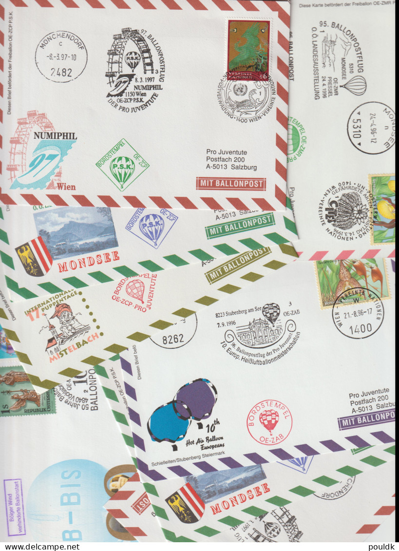 20 Covers With Balloons As A Theme, Either Stamps Or Postmarks. Postal Weight 0,125 Kg. Please Read Sales Con - Otros (Aire)