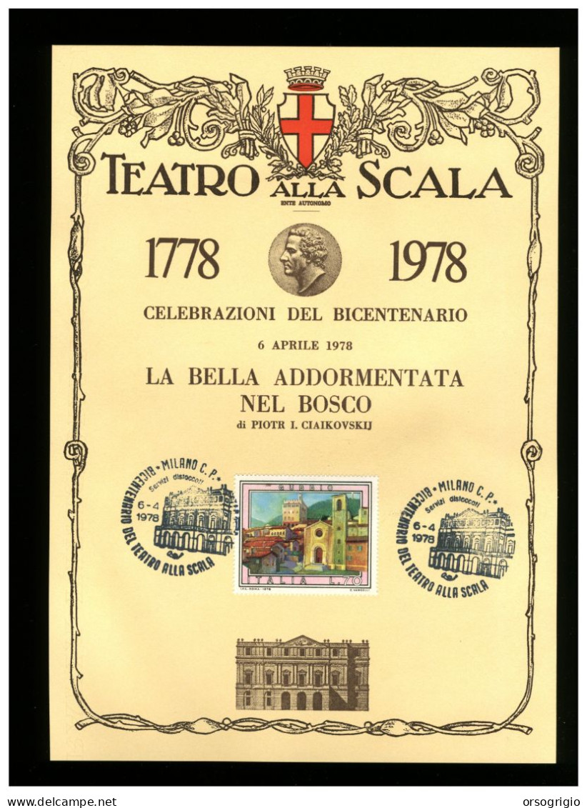 ITALIA - MILANO - TEATRO ALLA SCALA - Stagione 1978 Del BICENTENARIO - LA BELLA ADDORMENTATA NEL BOSCO - Teatro