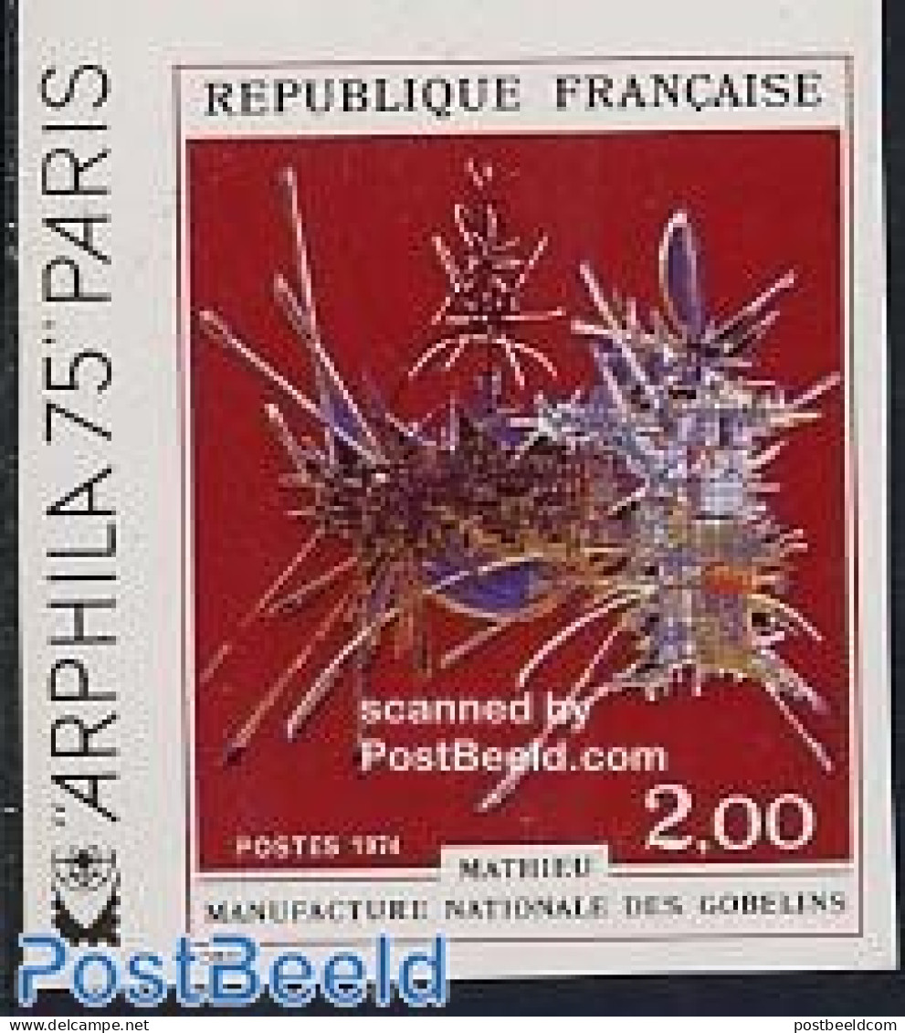 France 1974 Mathieu Painting 1v Imperforated, Mint NH, Art - Modern Art (1850-present) - Paintings - Neufs