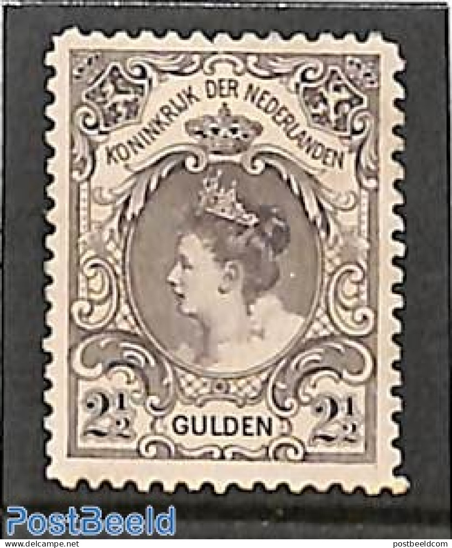 Netherlands 1899 2.5g, Perf. 11.5:11, Stamp Out Of Set, Unused (hinged) - Ongebruikt