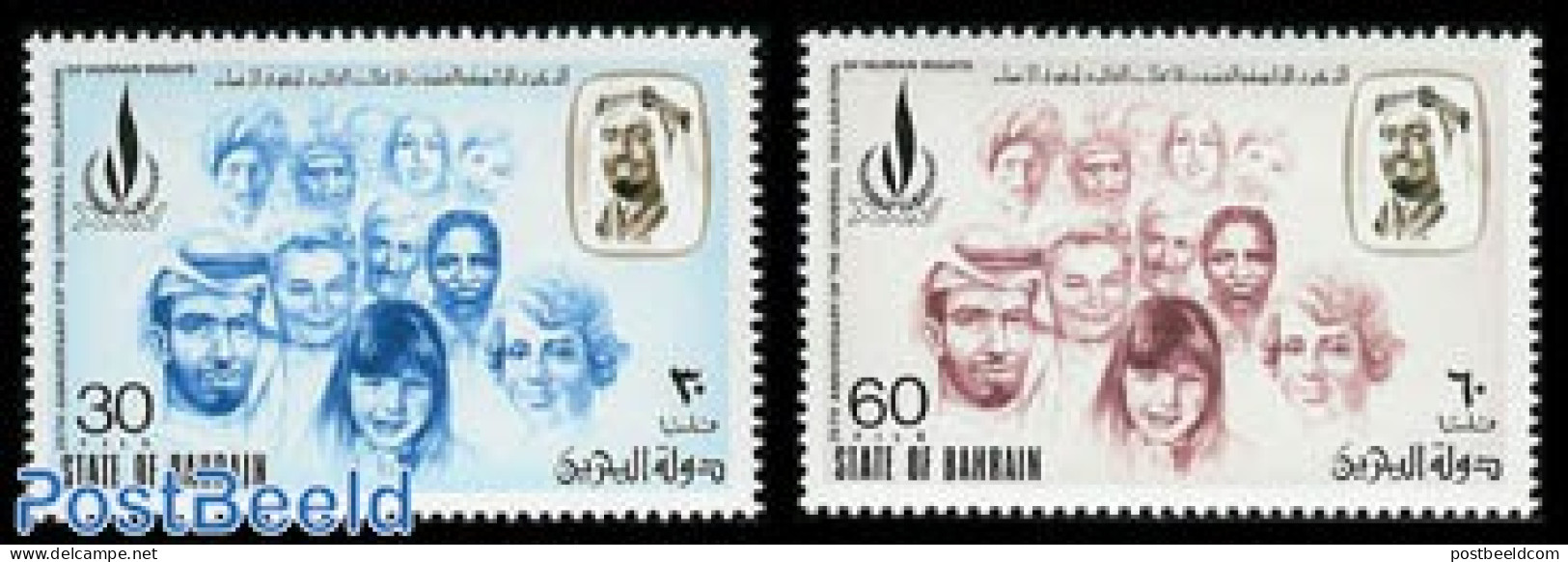 Bahrain 1973 Human Rights 2v, Mint NH, History - Bahrein (1965-...)